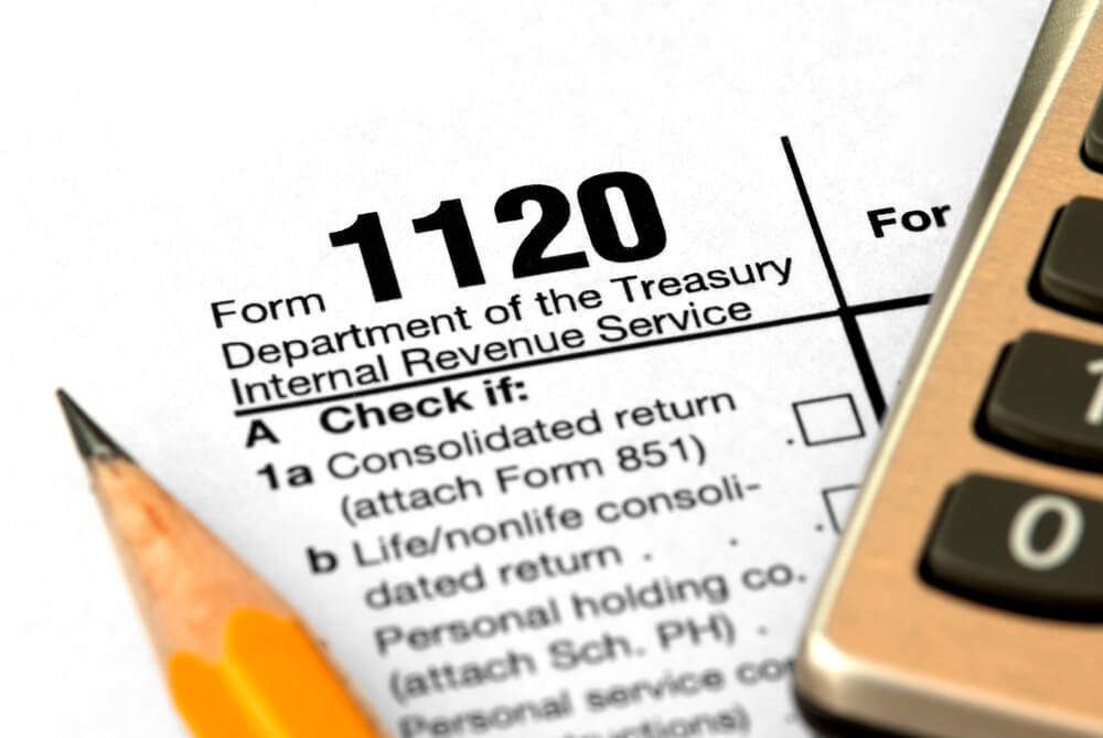 Filling out a Form 1120